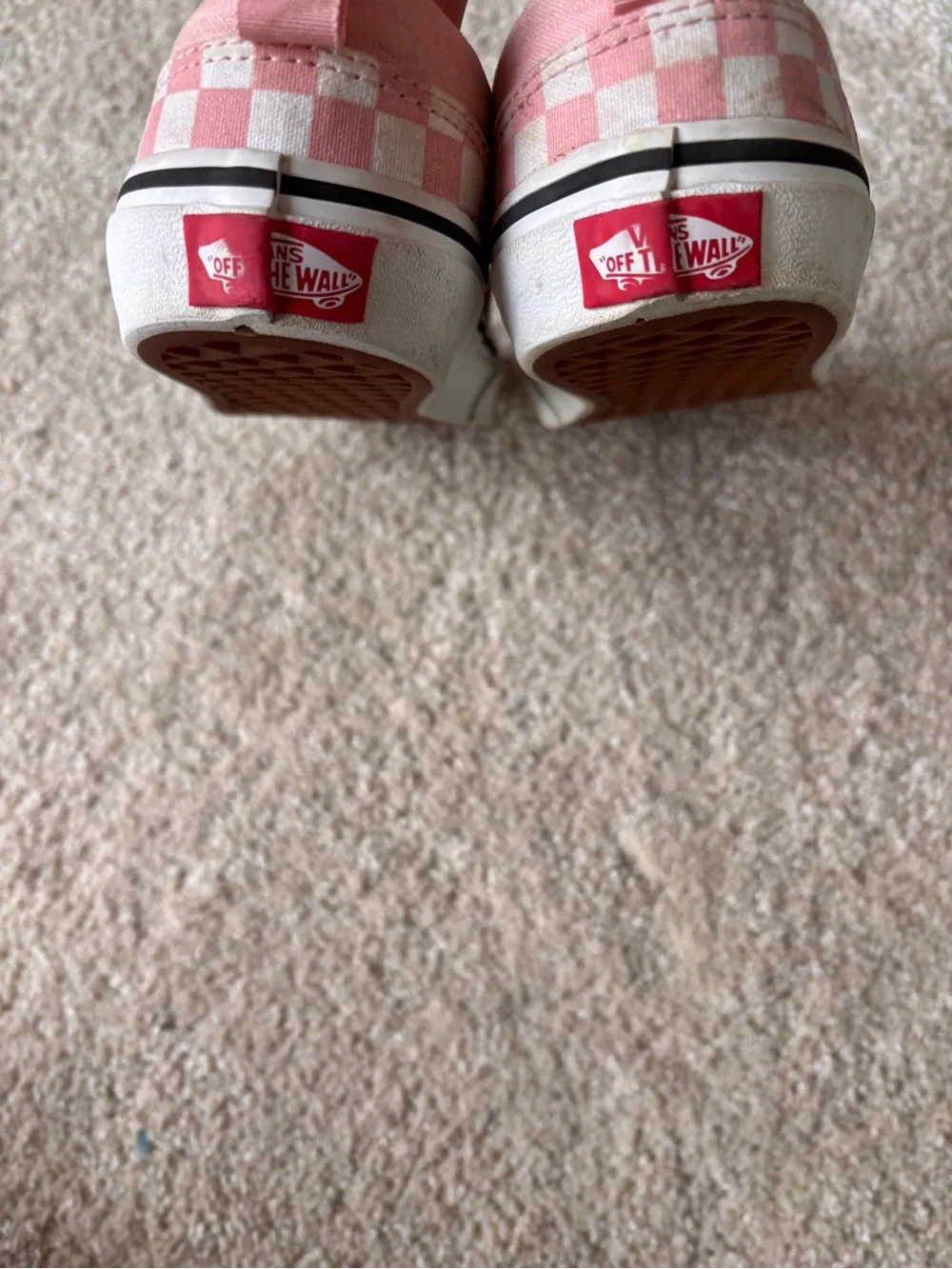 Vans Classic Slip-On Pink White Checkerboard Sneakers Youth Size 3